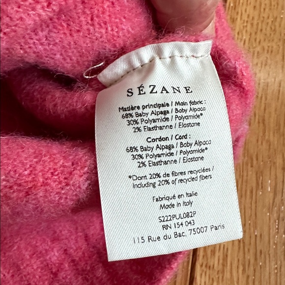 Sezane Soan Jumper Bright Pink - Size XS - Picture 4 of 4